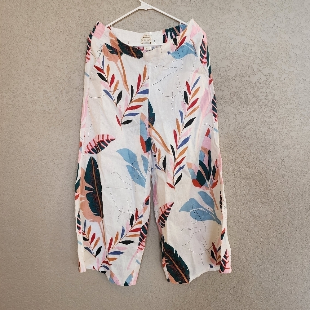 Cynthia Rowley Linen wide leg pants Size Large